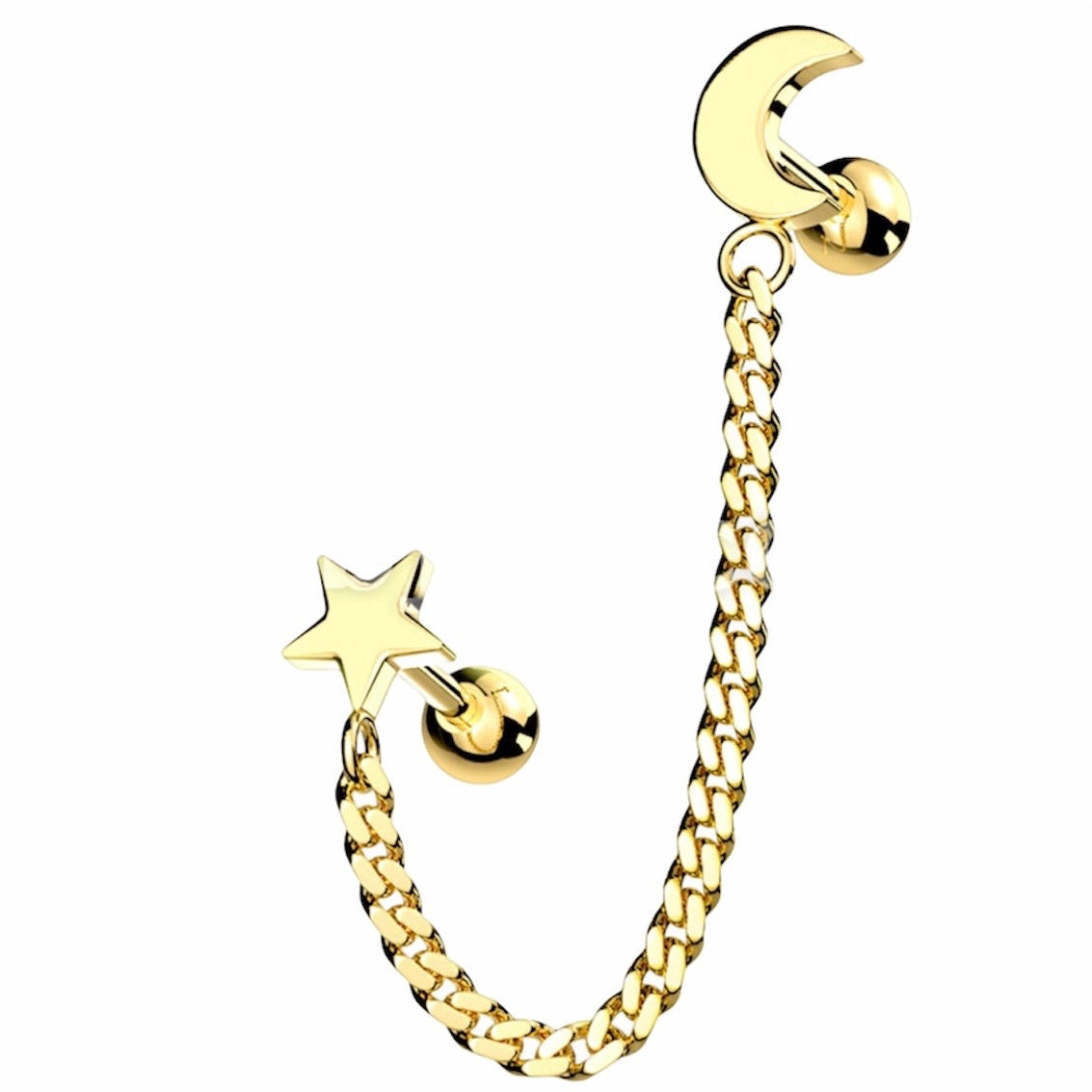 Cadena luna y estrella